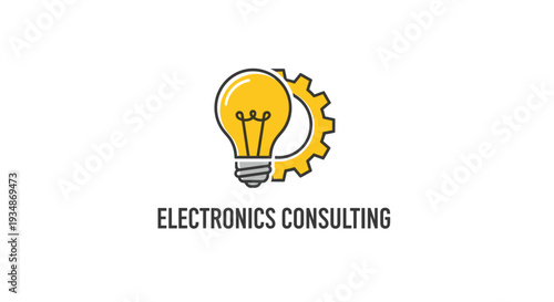 Light Bulb and Gear Logo Design.