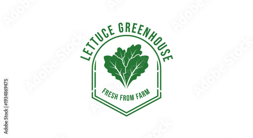 Lettuce Greenhouse Logo Design Element.