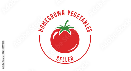Red Tomato Logo for Homegrown Vegetables.