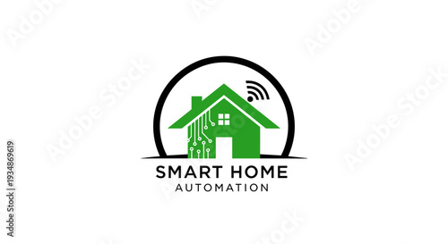 Smart Home Automation Logo Design Concept.