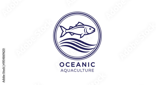 Simple Line Art Fish Logo Design.