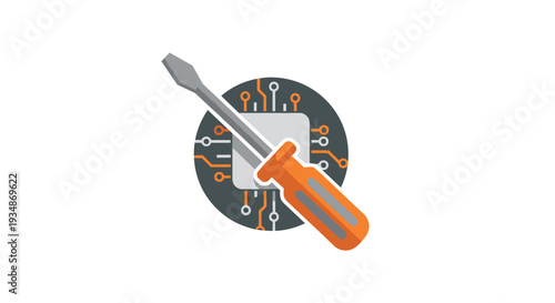 Screwdriver with Interchangeable Bits on Holder.