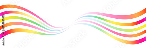 Flowing Rainbow Lines Bg. Dynamic Wave Pattern with Vibrant Curve Gradient Ribbons. Abstract Vector Background for Modern Graphic Design Projects.