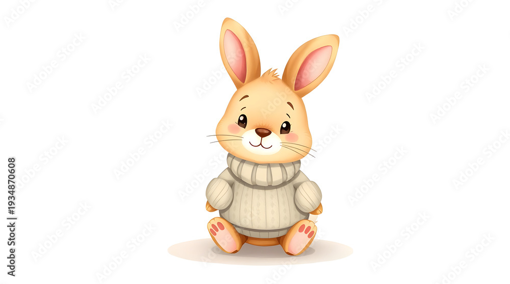 Obraz premium a cute bunny in image wearing jersey 