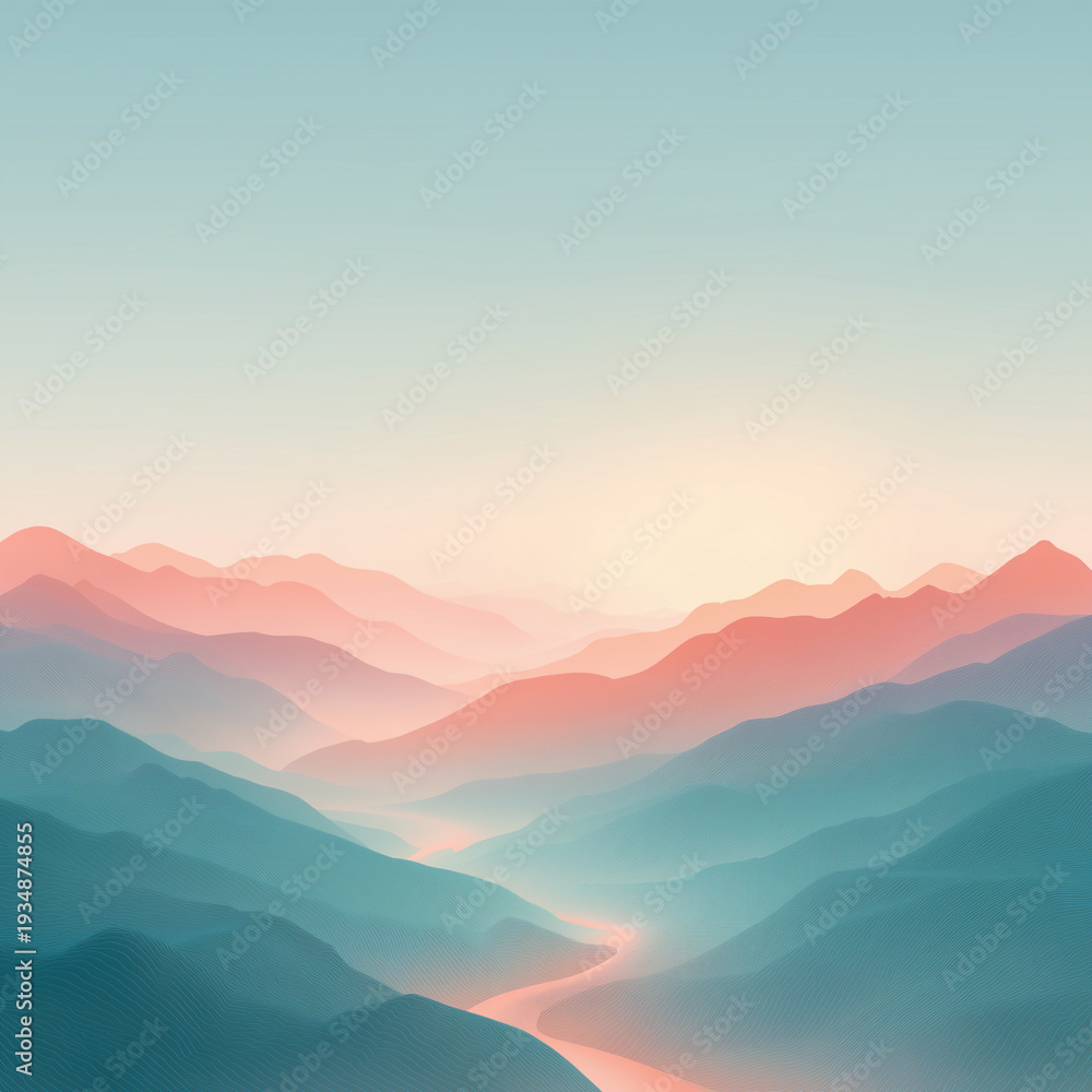 Fototapeta premium sunrise in mountains