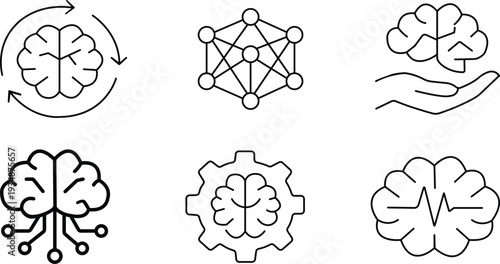 Brain function and neural network illustrations