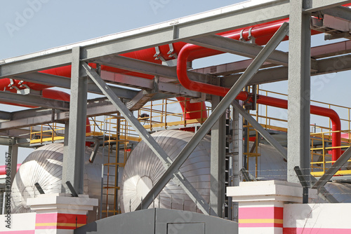 Photography Industrial Pipe Rack and Storage Tank Facilities