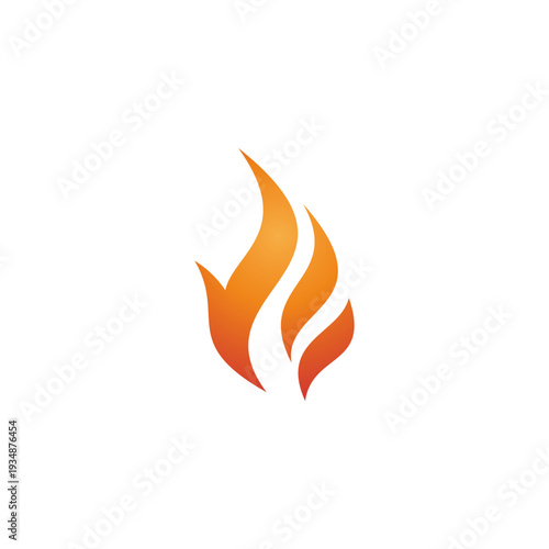 Fire Flame vector logo design. Tongues of flame creative icon