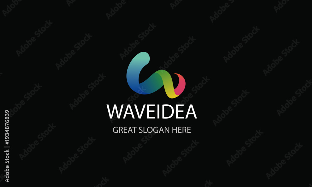 Obraz premium wave idea logo