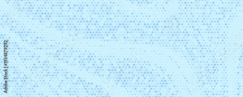 Blue plus symbols of different sizes and opacity. Blue Medical Plus Pattern