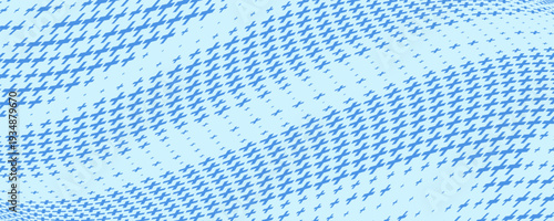 Blue plus symbols of different sizes and opacity. Blue Medical Plus Pattern