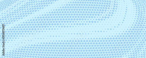 Blue plus symbols of different sizes and opacity. Blue Medical Plus Pattern