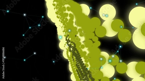 A bright green abstract background design with glowing lights and bubbling water patterns creates a modern nature-inspired motion wallpaper for a technology backdrop or festive Christmas art