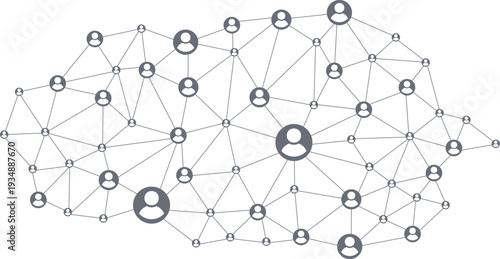 Network business connection and social network. Human resources management and recruitment concept