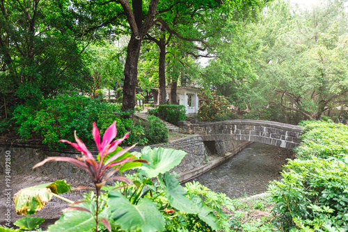 A brook of Beitou literary Trail in Taipei