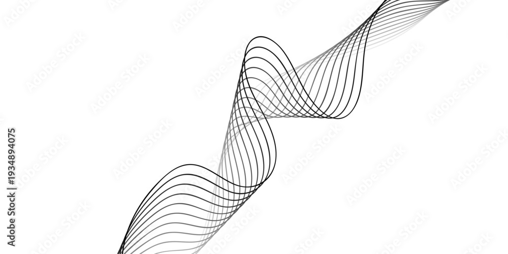 Fototapeta premium An abstract background vector illustration featuring stylish lines and a fashion woman silhouette creates a modern art design symbol