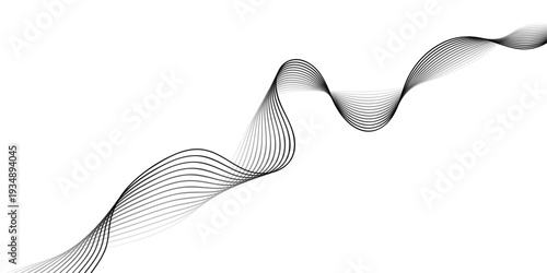 Abstract blue wave background vector illustration featuring flowing lines and a light gradient pattern for a modern business technology wallpaper design