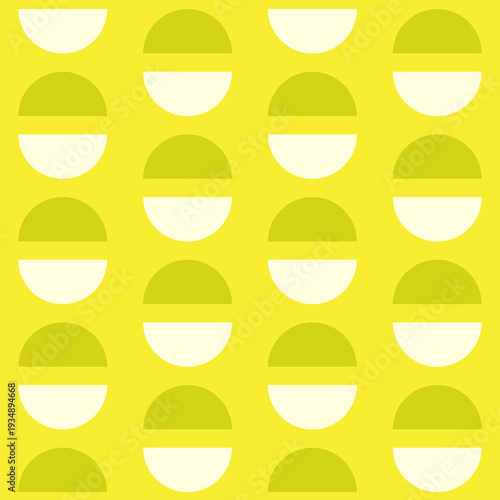 Abstract Half Circle Vector Seamless Pattern
