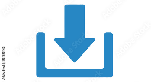A blue download arrow icon representing file transfer or data acquisition