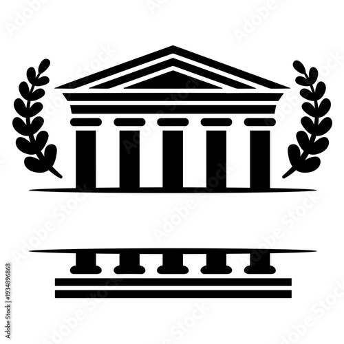 Logotipo da taverna grega vetor