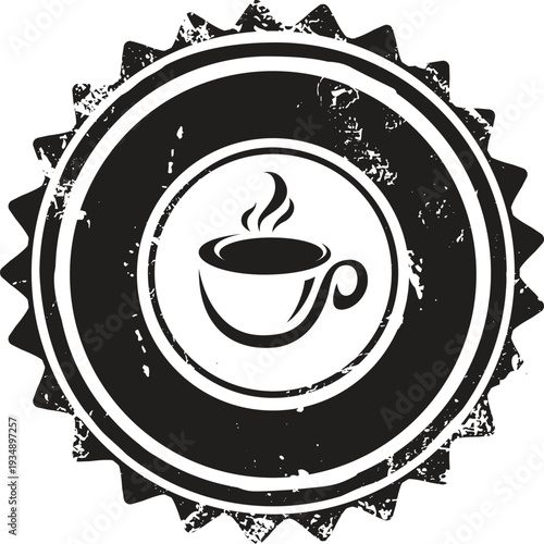 Illustration logo Black White, Coffee shop logo design template. Retro coffee emblem. cafe logo. coffe. vector illustration. editable. coffee shop illustration design elements vintage vector