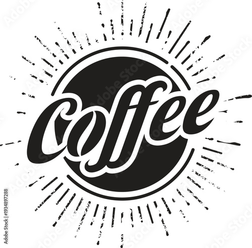 Illustration logo Black White, Coffee shop logo design template. Retro coffee emblem. cafe logo. coffe. vector illustration. editable. coffee shop illustration design elements vintage vector