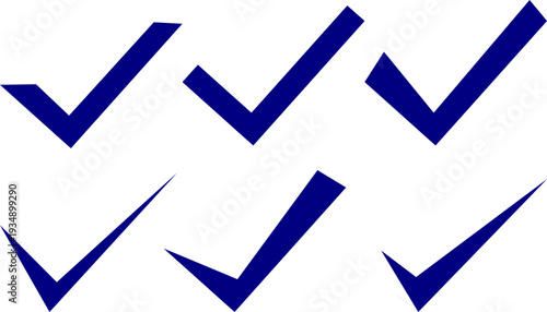 Check mark icon set Vector SVG