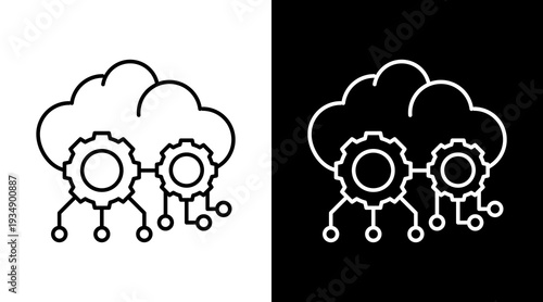 Saas White Icon Set Design