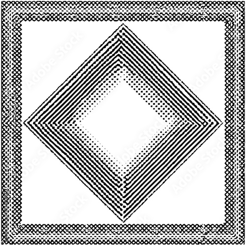 Abstract diamond shape pattern design black and white geometric art illustration vector image graphic one hundred
