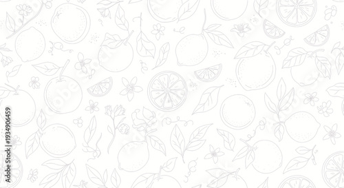 White background with subtle, light gray, intricate circular patterns and floral motifs.