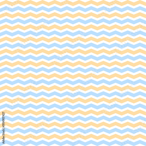 Beige blue wavy stripe seamless pattern background, horizontal ripple repeat texture banner poster design