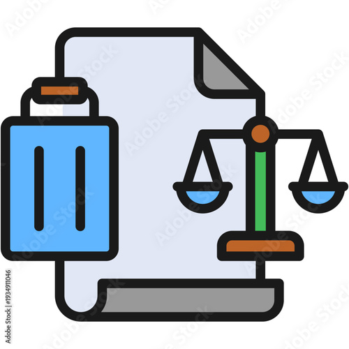 Leave Policy lineal color icon