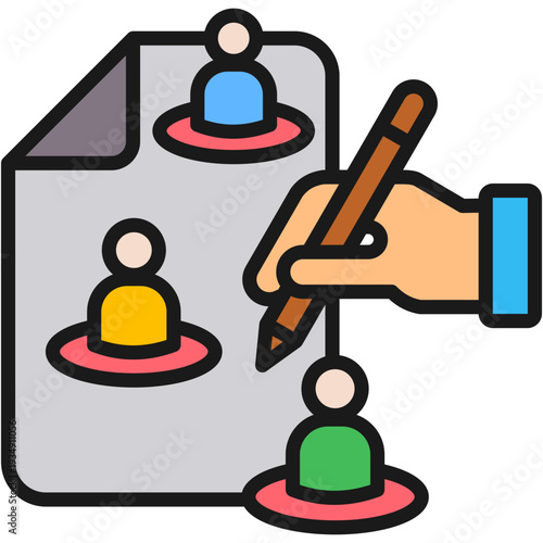 Workforce Planning lineal color icon