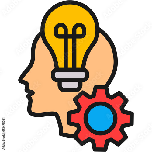 Skill Development lineal color icon