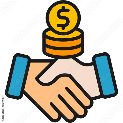 Compensation lineal color icon