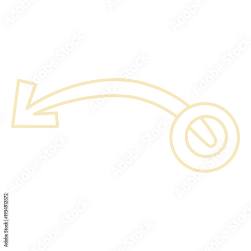 Curved Arrow With Circle