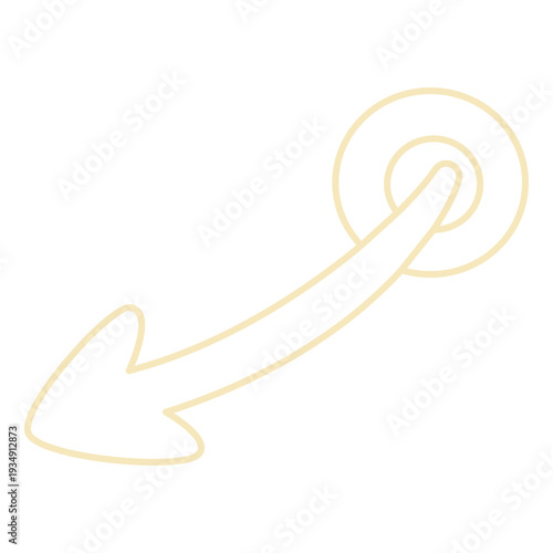 Arched Arrow From Circle