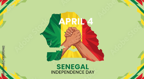 Senegal Independence Day Hands Clasped Together.