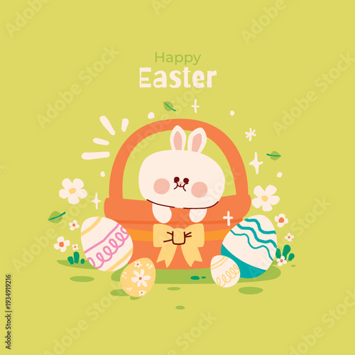 Adorable hand drawn christian easter vector illustration