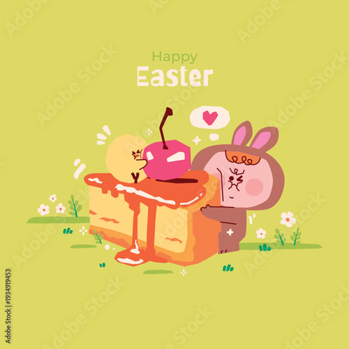 Adorable hand drawn christian easter vector illustration