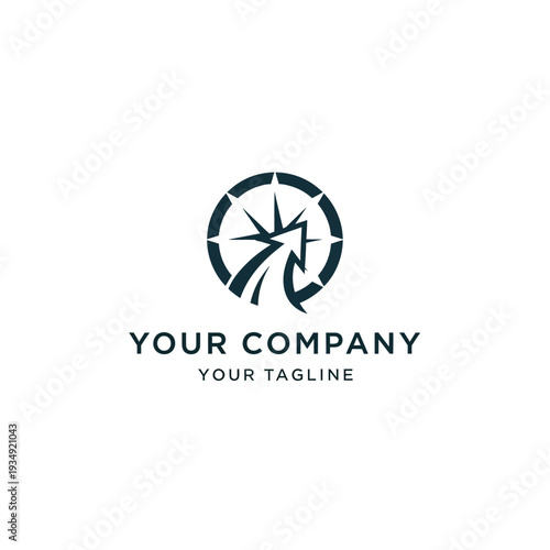 Compass Arrow Logo Design for Your Company Branding.