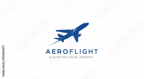 Aeroflight Airline Logo Design with Airplane.