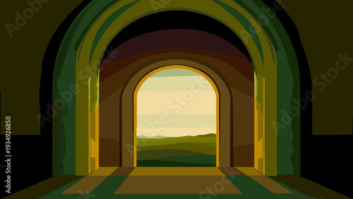 Warm desert-toned arch composition with soft earthy palette. Trendy minimalist wall art ideal for boho living rooms and modern interior styling.