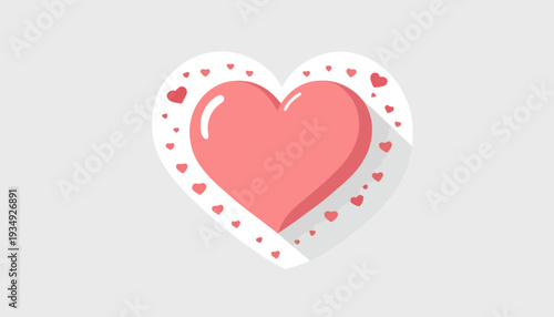 set of funny cartoon hearts