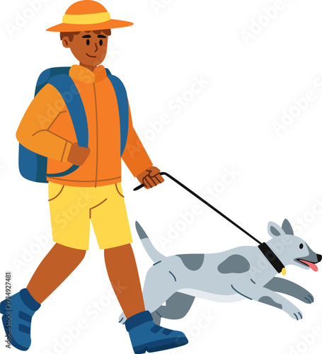 Holiday with Pet Activity Illustration