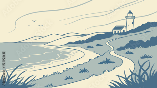 Muted blue and sandy tones in a soft abstract composition. Relaxing coastal wall art ideal for beach homes, spa decor, and airy interiors.