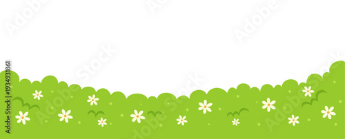 Spring nature plant elements illustration banner.