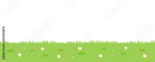 Spring nature plant elements illustration banner.