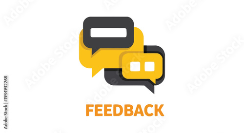 Modern vector illustration graphic design showcasing overlapping speech bubbles to represent conversation, reviews, and valuable customer feedback.