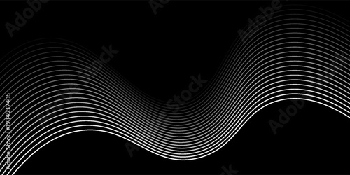 Abstract wave lines soundwave smooth flowing dynamic isolated on white background. Technology, digital, communication, science, music concept vector background illustration